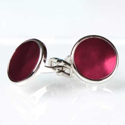 Couleur Revêtement Shell Boutons De Manchette Vin