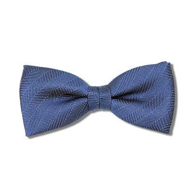 VBF-49 VANNERS Nœud papillon en soie à chevrons bleu