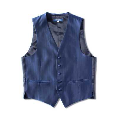 VANNERS-V-48 VANNERS Gilet habillé à chevrons bleu marine