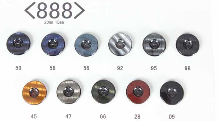 888 FLIGHT Bouton en polyester fabriqué au Japon pour costumes et vestes