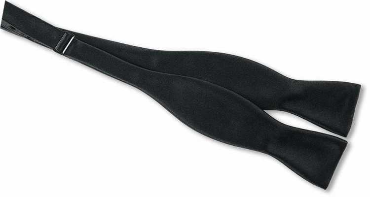 MT-101 Nœud papillon premium noué à la main en véritable soie gros-grain noir