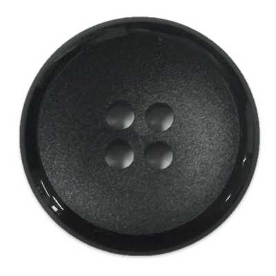 H-4 Bouton noir mat à quatre trous pour tenue habillée