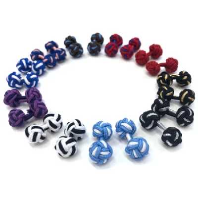 W-KC Boutons de manchette WARMAN de fabrication française, bouton rond à blason