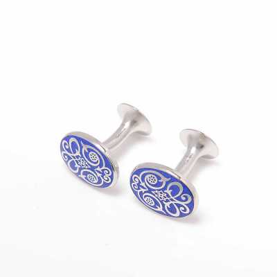 CO-C06-LP Boutons de manchette à volutes CODIS MAYA violets