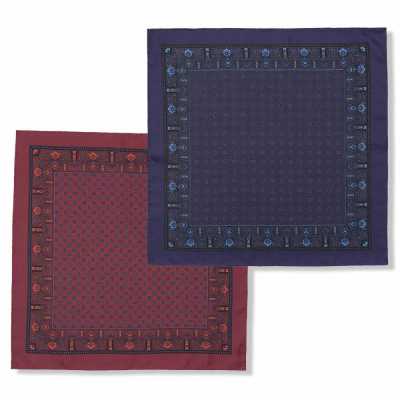 RKC-5765 EXCY FORMAL Pochette de costume en soie imprimée paisley