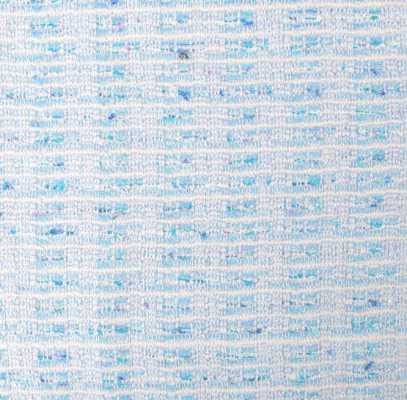 Z7565 Tissu Linton Tweed fabriqué en Grande-Bretagne bleu clair × blanc