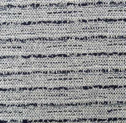 Z30040 LINTON Linton Tweed, tissu fabriqué en Angleterre, bleu marine × blanc × fil Lurex bleu