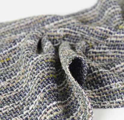 Z6351 LINTON Textile Tweed Fabriqué En Angleterre Violet Bleu X Vert X Blanc LINTON Sous-photo