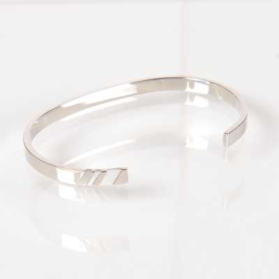BR-3 Bracelet fabriqué au Japon, régimental, blanc, nacre blanche