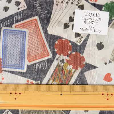 URJ-018 Made In Italy Cupra Doublure 100 % Imprimée Casino Series Cartes à Jouer[Garniture] SDC Sous-photo