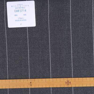 EMF3714 Collection Masterpiece Savile Row Yarn Count Series Large Rayé Gris[Textile] Miyuki Keori (Miyuki) Sous-photo