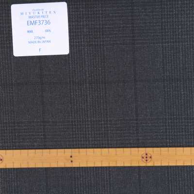 EMF3736 Collection Masterpiece Savile Row Yarn Count Series Glen Check Gris[Textile] Miyuki Keori (Miyuki) Sous-photo