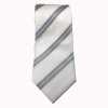 NE-404 Cravate à Rayures Blanches Tissées Nishijin