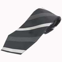 NE-405 Cravate Rayée Noire Tissée Nishijin[Accessoires Formels] Yamamoto(EXCY) Sous-photo