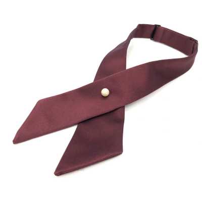 CT-510 Cravate, satin de soie, bordeaux
