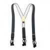 SR-GREY SR-GREY Bretelles EXCY Braces gris uni 2-en-1 élastique 35 mm
