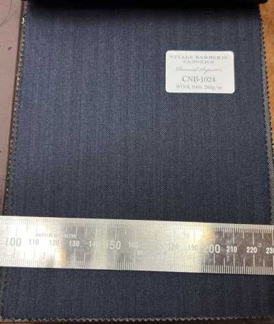 CNB1024 CANONICO Standard Super 110's PERENNIAL Rayure fantôme bleu marine
