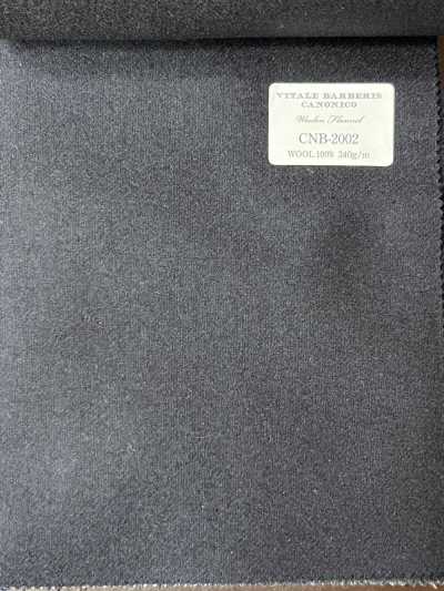 CNB2002 CANONICO Flanelle de laine classique uni bleu marine foncé