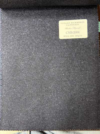 CNB2004 CANONICO Flanelle de laine classique bleu marine uni
