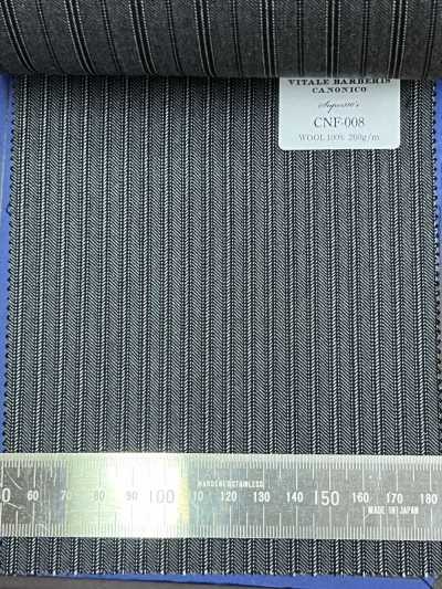 CNF008 CANONICO Tissu pour pantalons en velours côtelé gris Standard Super110's