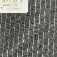 02421-10 25SS MEILLEURE SÉLECTION [Tissu Traditionnel] Chalk Stripe Black[Textile] Kunishima Co., Ltd. Sous-photo