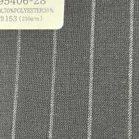 95406-28 25SS MEILLEURE SÉLECTION [FANCY WORSTED] Fancy Worsted Bleu Marine Foncé à Rayures Craie[Textile] Kunishima Co., Ltd. Sous-photo