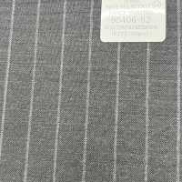 95406-52 25SS MEILLEURE SÉLECTION [FANCY WORSTED] Fancy Worsted Gris Foncé à Rayures Craie[Textile] Kunishima Co., Ltd. Sous-photo