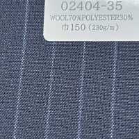 02404-35 25SS MEILLEURE SÉLECTION [FANCY WORSTED] Fancy Worsted Rayures Bleu Marine Foncé[Textile] Kunishima Co., Ltd. Sous-photo