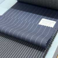 02404-35 25SS MEILLEURE SÉLECTION [FANCY WORSTED] Fancy Worsted Rayures Bleu Marine Foncé[Textile] Kunishima Co., Ltd. Sous-photo