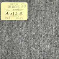 56510-30 25SSHERDREX [TWILL CHAMBRAY] Sergé Chambray Sans Motif Bleu[Textile] Kunishima Co., Ltd. Sous-photo