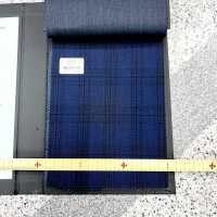 46552-44 25SS HERDREX [PROLIDO] Carreaux Tartan Bleus Prolido[Textile] Kunishima Co., Ltd. Sous-photo