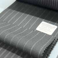 02416-44 25SS MEILLEURE SÉLECTION [FANCY WORSTED] Fancy Worsted Gris Foncé à Double Rayure[Textile] Kunishima Co., Ltd. Sous-photo