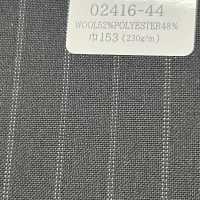 02416-44 25SS MEILLEURE SÉLECTION [FANCY WORSTED] Fancy Worsted Gris Foncé à Double Rayure[Textile] Kunishima Co., Ltd. Sous-photo