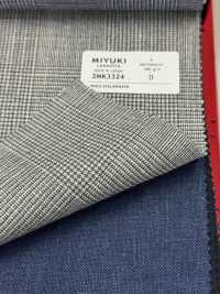 2MK3324 25SS Textile MIYUKI VARAIETES MOTOMACHI Gris Clair à Carreaux Filatures De Laine Miyuki Sous-photo