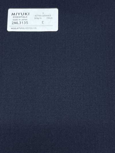 2ML3135 Tissu 26SS MIYUKI ESSENTIALS ACTIVA ADVANCE bleu marine uni