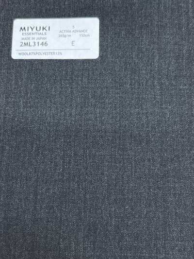2ML3146 26SS Tissu MIYUKI Essentials ACTIVA ADVANCE gris charbon uni