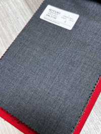 2ML3150 26AW MIYUKI Textile ESSENTIALS sergé extensible gris moyen uni Filatures De Laine Miyuki Images supplémentaires