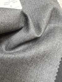 2ML3150 26AW MIYUKI Textile ESSENTIALS sergé extensible gris moyen uni Filatures De Laine Miyuki Images supplémentaires