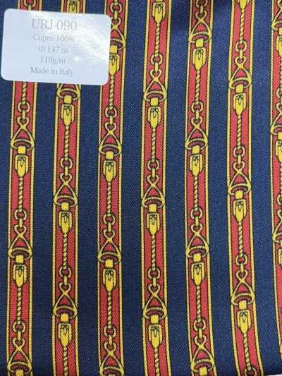 URJ-090 Fabriqué en Italie Doublure imprimée 100 % cupro Fermeture éclair rouge