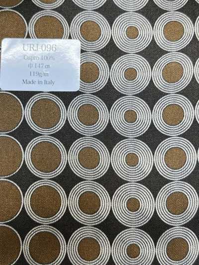 URJ-096 Fabriqué en Italie 100 % cupro doublure imprimée à pois multiples marron × noir