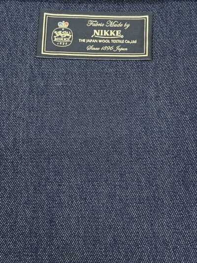 896S4311-38 NIKKE Denim laine Bleu marine uni S140s