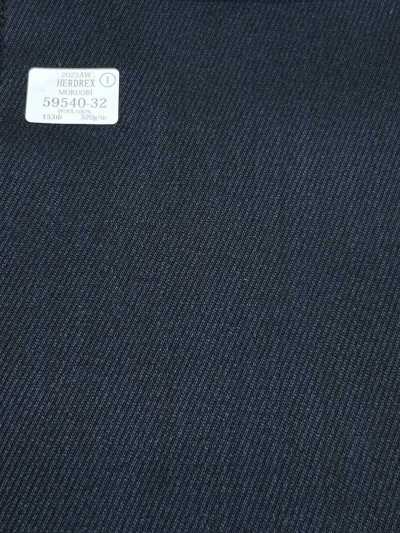 59540-32 26AW HERDREX [MOKUORI] Kersey sergé bleu marine Mokuori en laine anti-odeurs