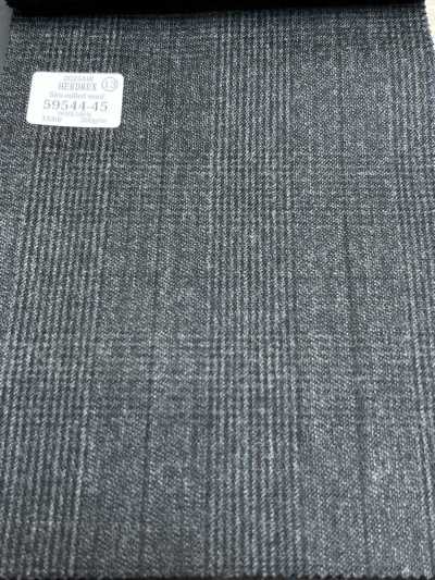 59544-45 26AW HERDREX Laine siro-moulue gris anthracite à carreaux Glen