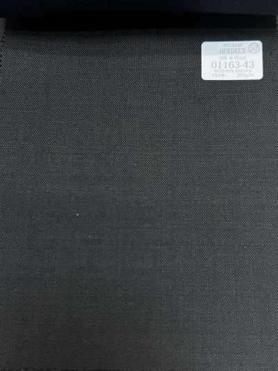 01163-43 25AW HERDREX [Soie et laine] Soie et laine gris charbon uni
