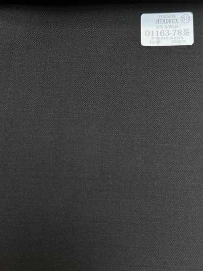 01163-78 26AW HERDREX [Soie & Laine] Soie & Laine Marron foncé uni