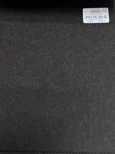 49576-82 26AW HERDREX [Grace Flannel] Flanelle Grace marron uni