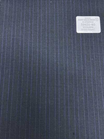 59431-40 26AW MEILLEURE SÉLECTION [N-STRETCH] N-Stretch Rayure bleu marine foncé x ombre violette