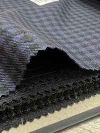59438-20 25AW HERDREX [80 SUPER 100'S NEUF MOIS] Carreaux Bleu Marine[Textile] Kunishima Co., Ltd. Sous-photo