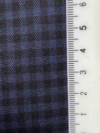 59438-20 25AW HERDREX [80 SUPER 100'S NEUF MOIS] Carreaux Bleu Marine[Textile] Kunishima Co., Ltd. Sous-photo