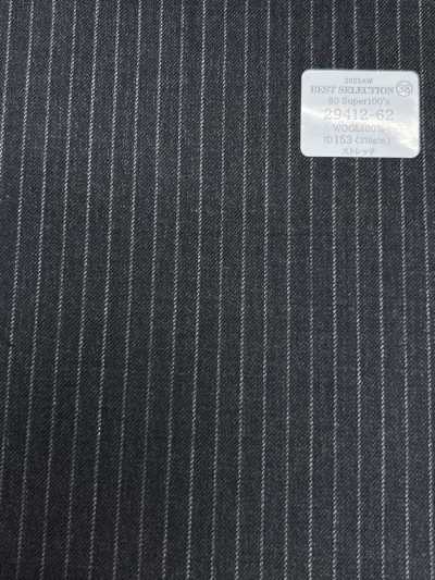 29412-62 26AW MEILLEURE SÉLECTION [80 SUPER 100'S NINE MONTH] Rayure gris charbon